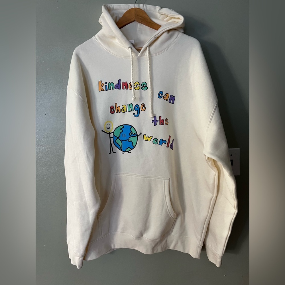 Independent Trading Cream Hoodie Graphic Thick Warm 2XL